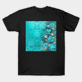 Composition with Turquoise Roses T-Shirt